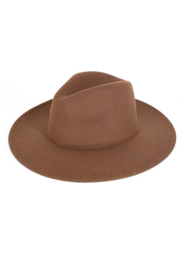 Solid Panama Hat in brown