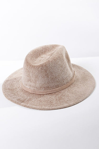 Chenille Sun Hat in camel