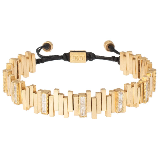 Drumstick Heartbeat Bracelet in crystal/bronze by JUJU