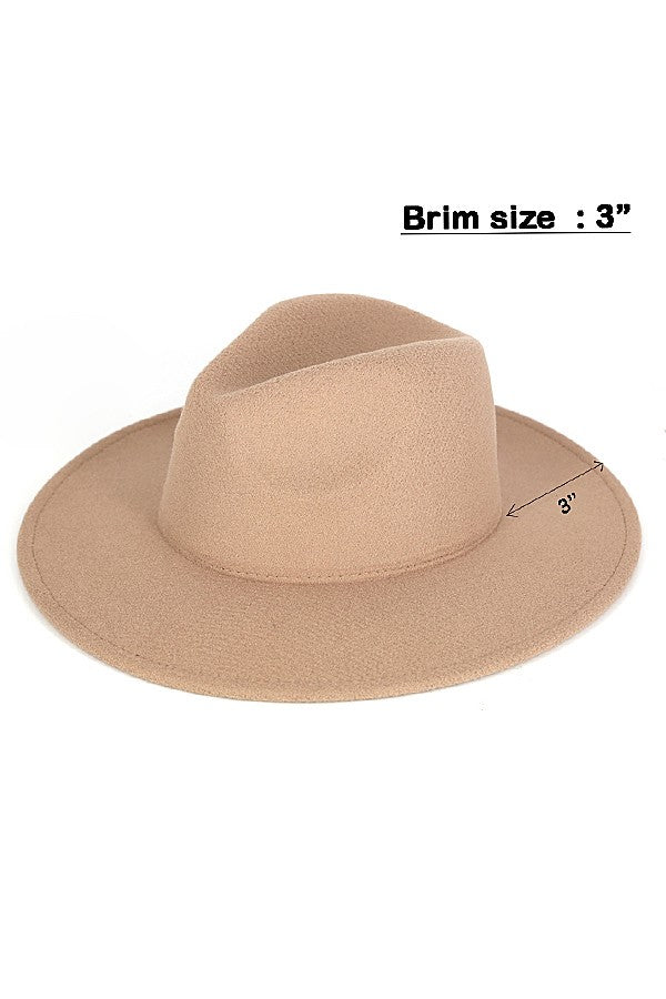 3" Brim Panama Hat in ash taupe