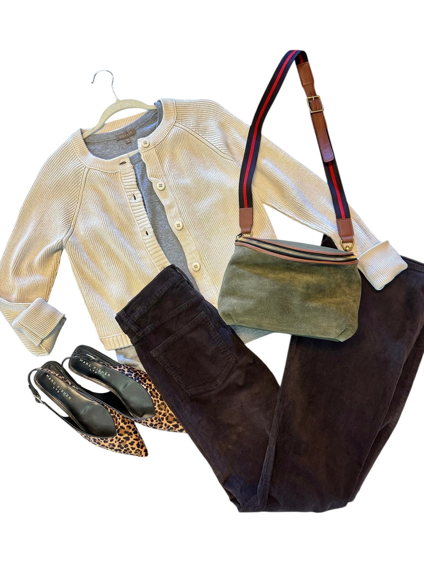 Gregoriana Long Sleeve Crew Neck Cardigan in white beach by RD