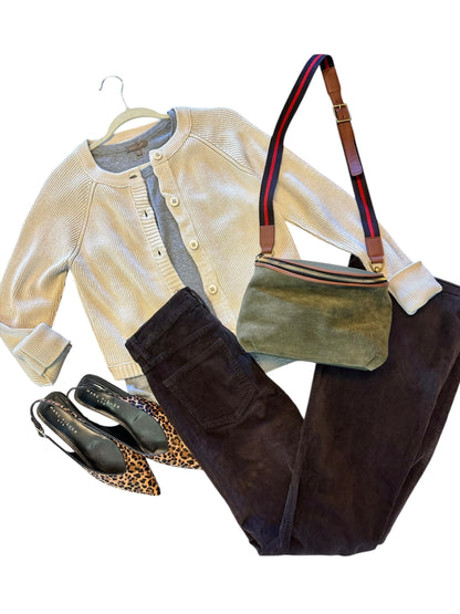 Gregoriana Long Sleeve Crew Neck Cardigan in white beach by RD