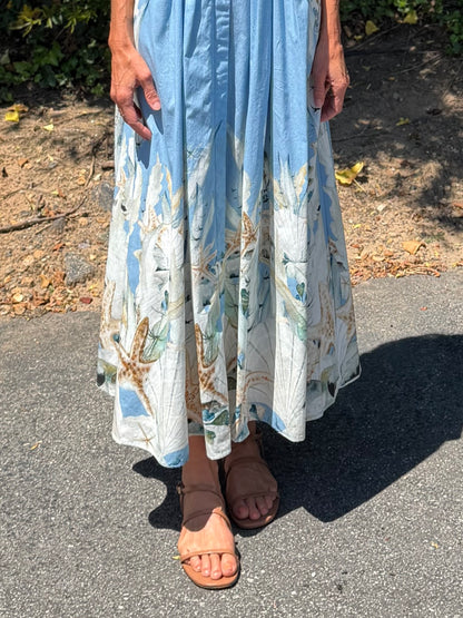 Lacerta Midi Dress in blue by Blank