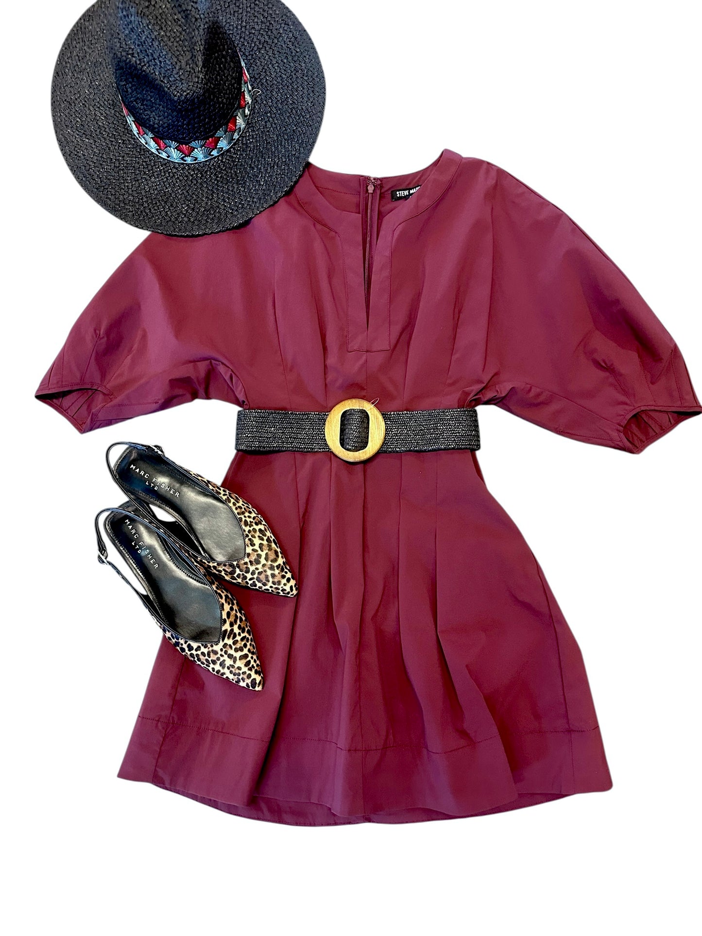 Dayton Dress in wine by Steve Madden