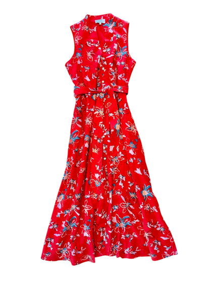 Cheyenne Midi Dress in fiore rosso print by Cleobella
