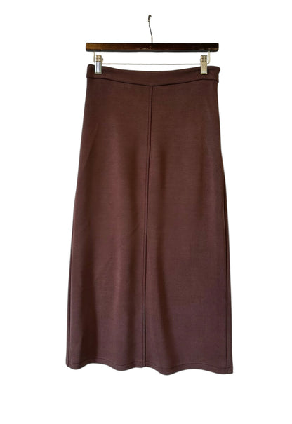 Scuba Skirt in dark brown by B-YU
