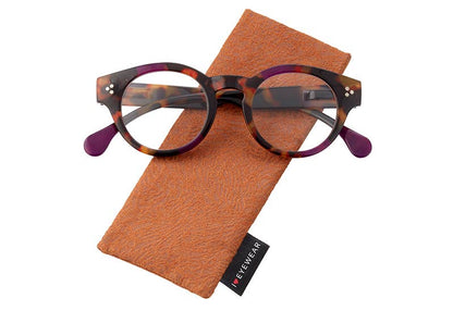 Kinslee Reading Glasses: Purple Tortoise / +3.00
