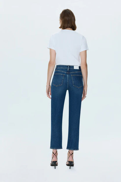 Charlie High Rise Classic Straight Ankle in broadway by Pistola