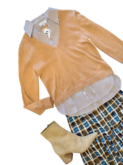 Maggie Skirt in brown plaid by Navy Bleu