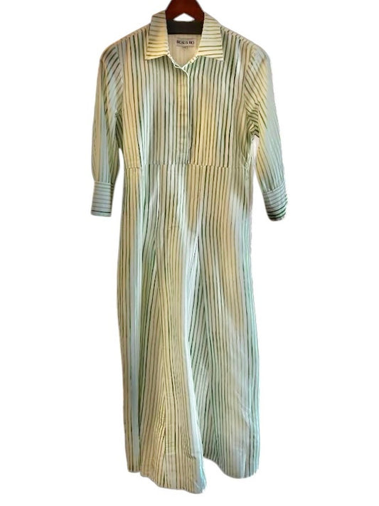 Alexa English Stripe Dress in green by Beau & Ro