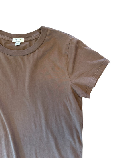 Boyfriend Crew Tee in soft brown by Dylan