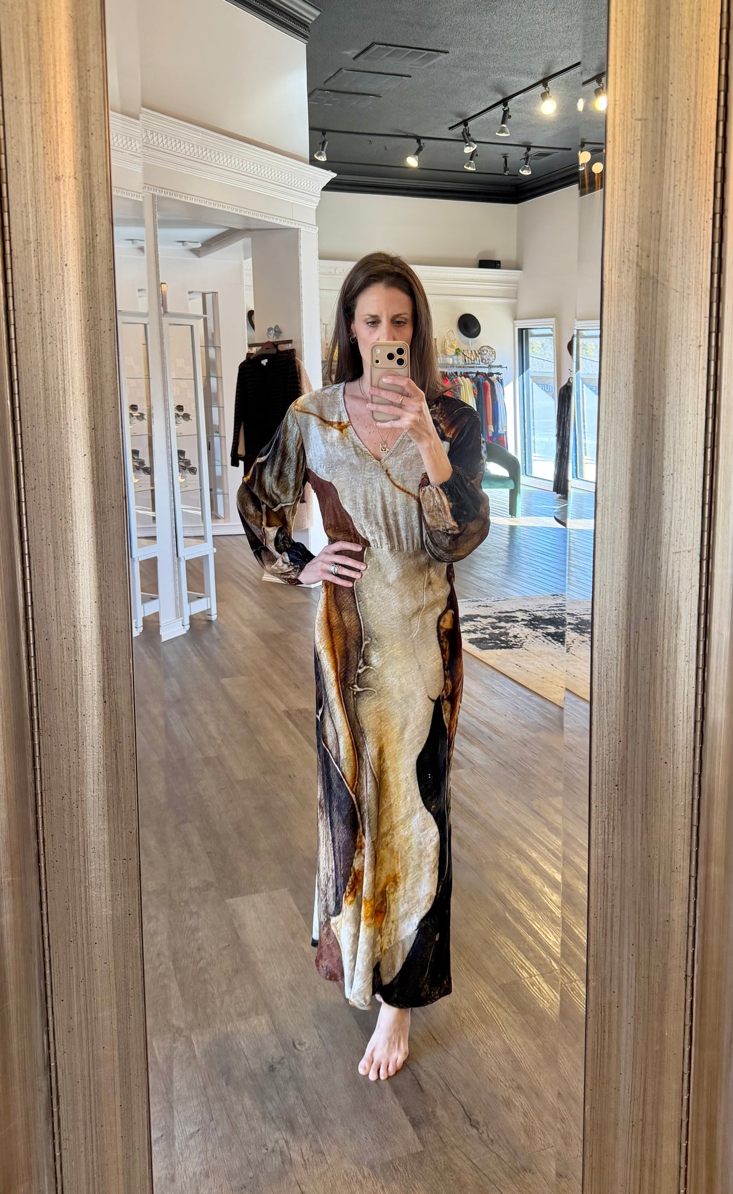 Amerie Long Sleeve Maxi Dress in neutral by Blank