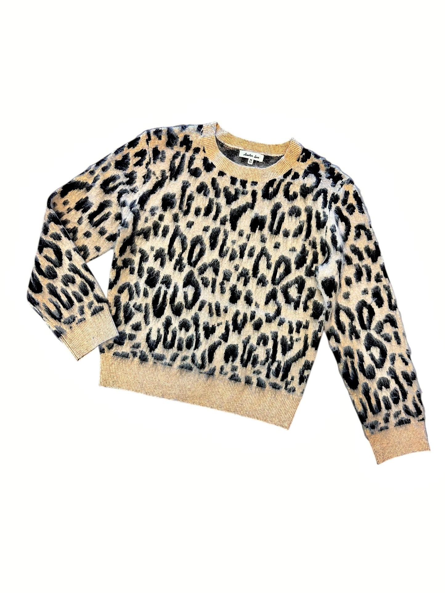 Mina Pullover Sweater in snow leopard by Another Love