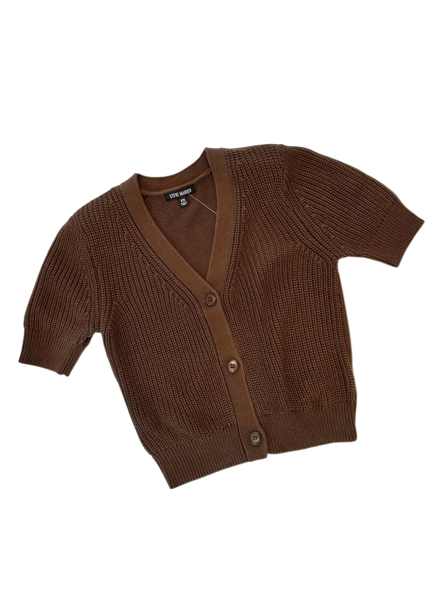 Janae Cardigan in chocolate by Steve Madden