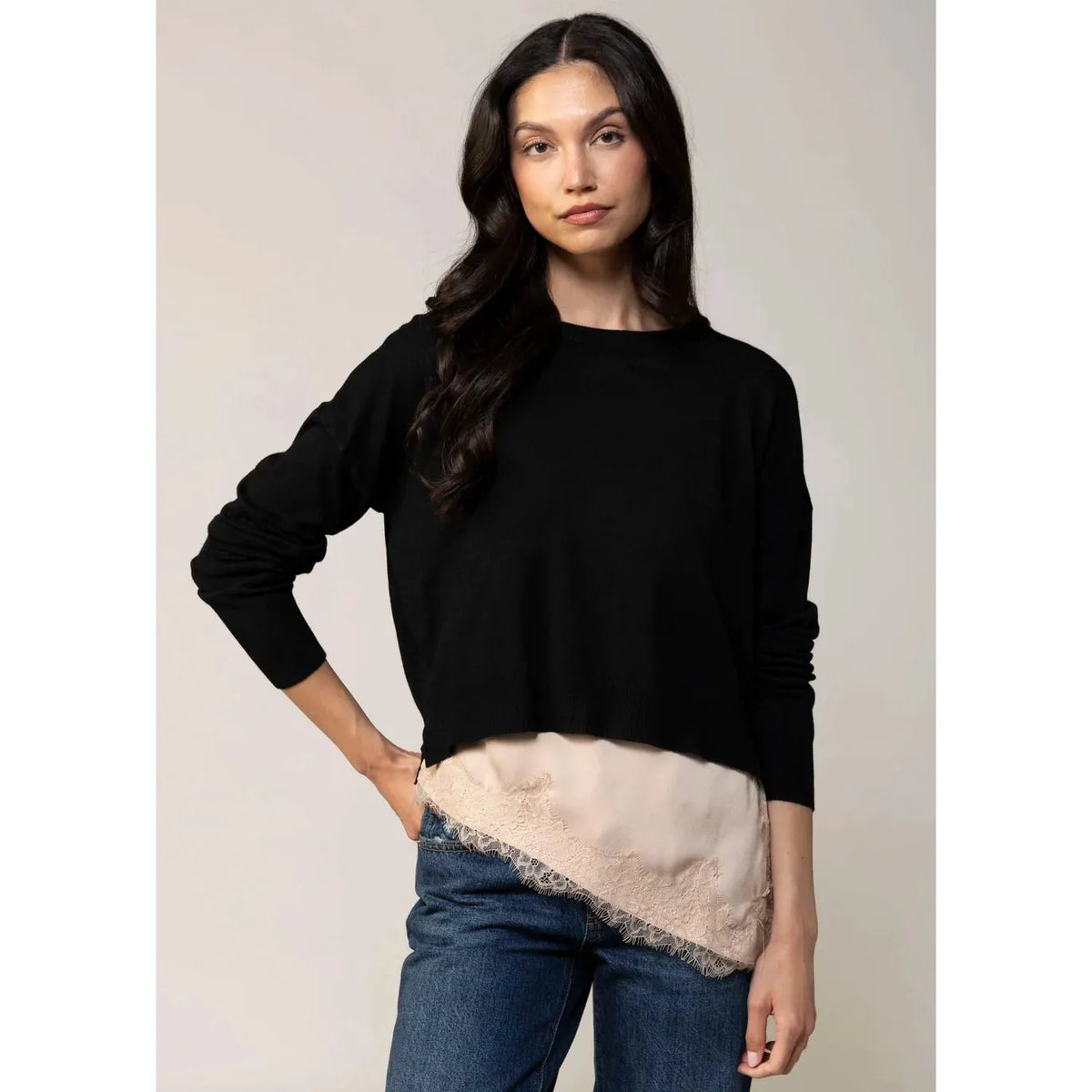 Polly Sweater in black by Deluc