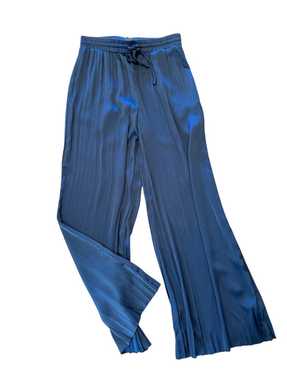 The Packable Pleated Palazzo Pant in capri blue by Lysse