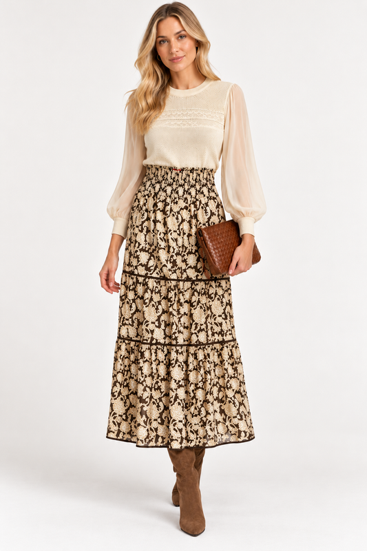 Maya Skirt in cocoa by Beau & Ro