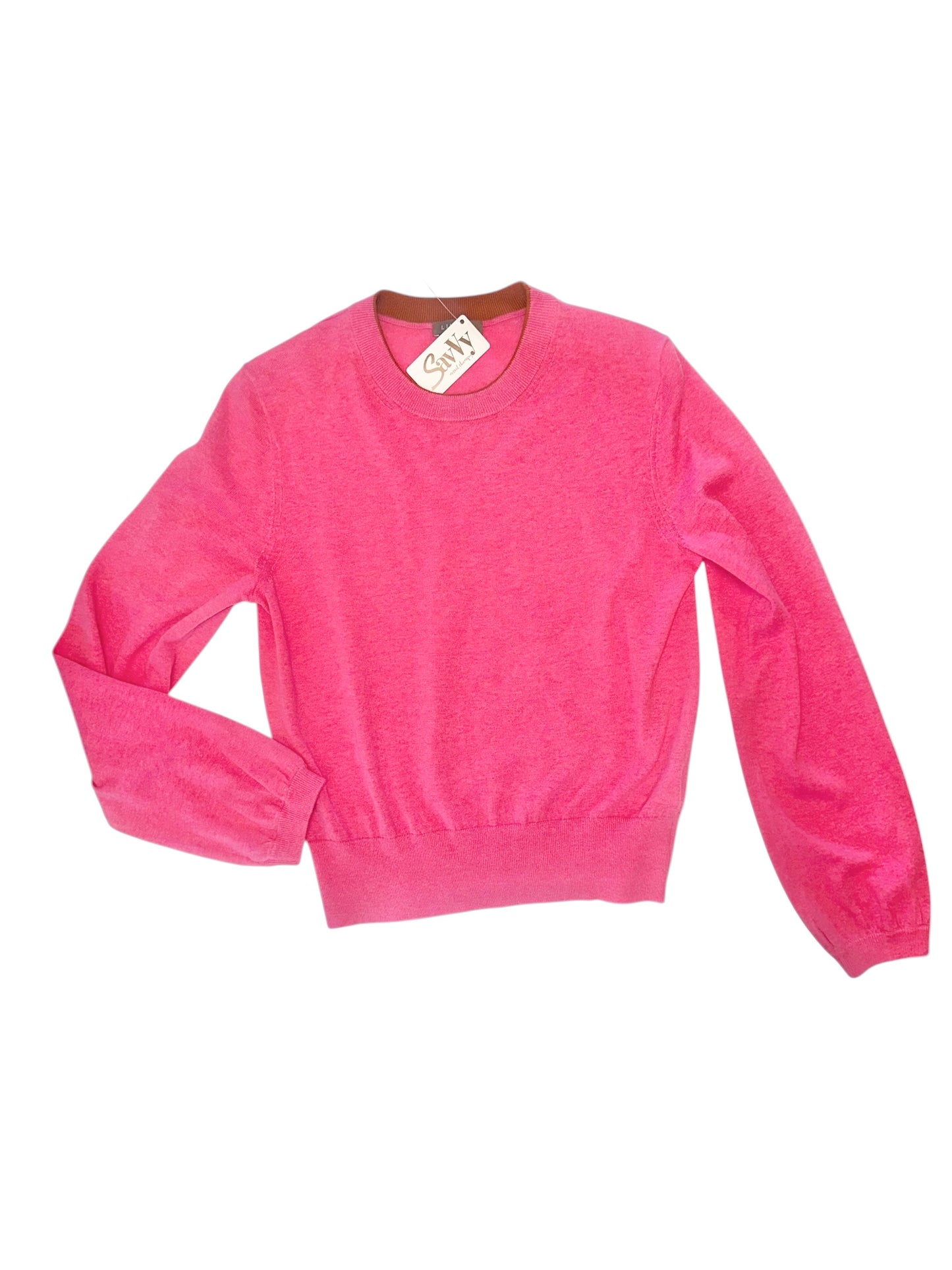 Shirred Sleeve Crewneck Sweater in calypso by Lilla P