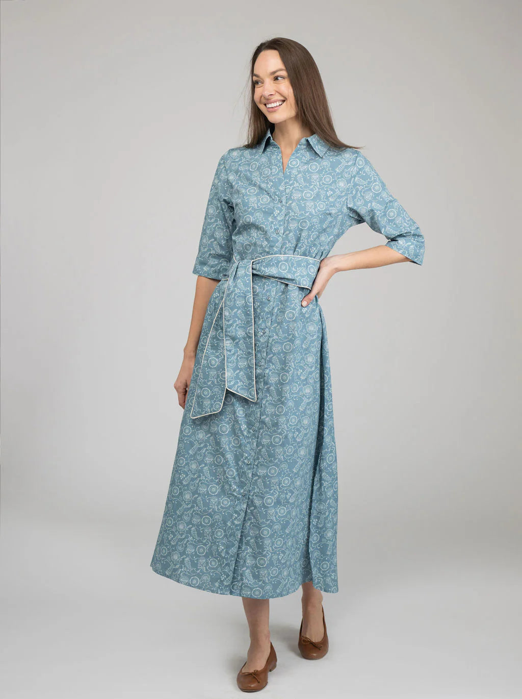 TRUNK SHOW- Eloise Maxi Dress in blue cosmo by Beau & Ro