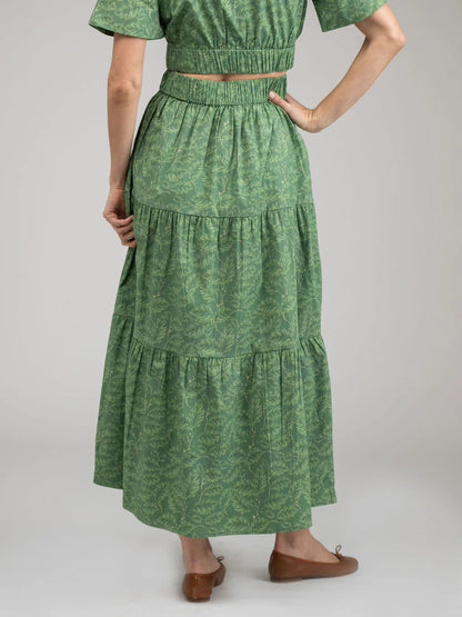 Abby Foliage Printed Maxi Skirt by Beau & Ro