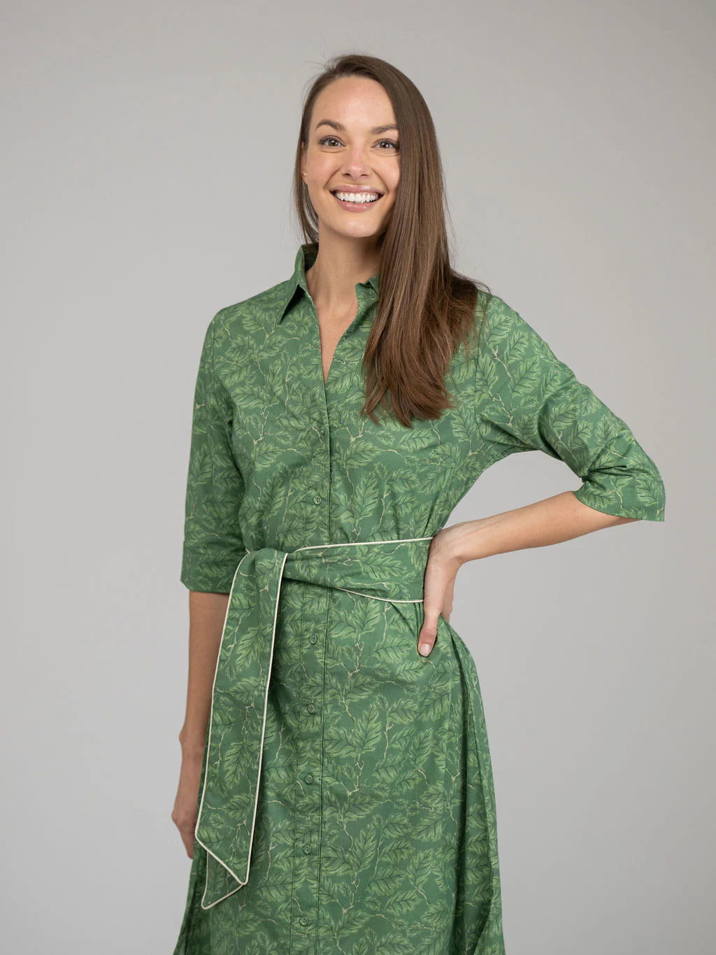 TRUNK SHOW- Eloise Maxi Dress in green foliage by Beau & Ro