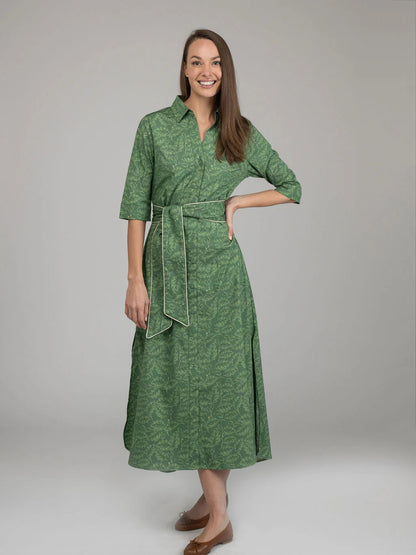 TRUNK SHOW- Eloise Maxi Dress in green foliage by Beau & Ro