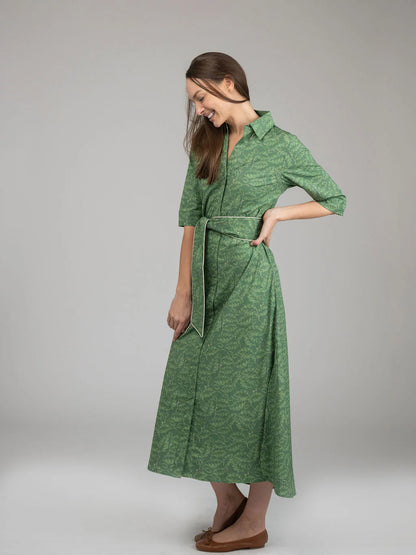 TRUNK SHOW- Eloise Maxi Dress in green foliage by Beau & Ro