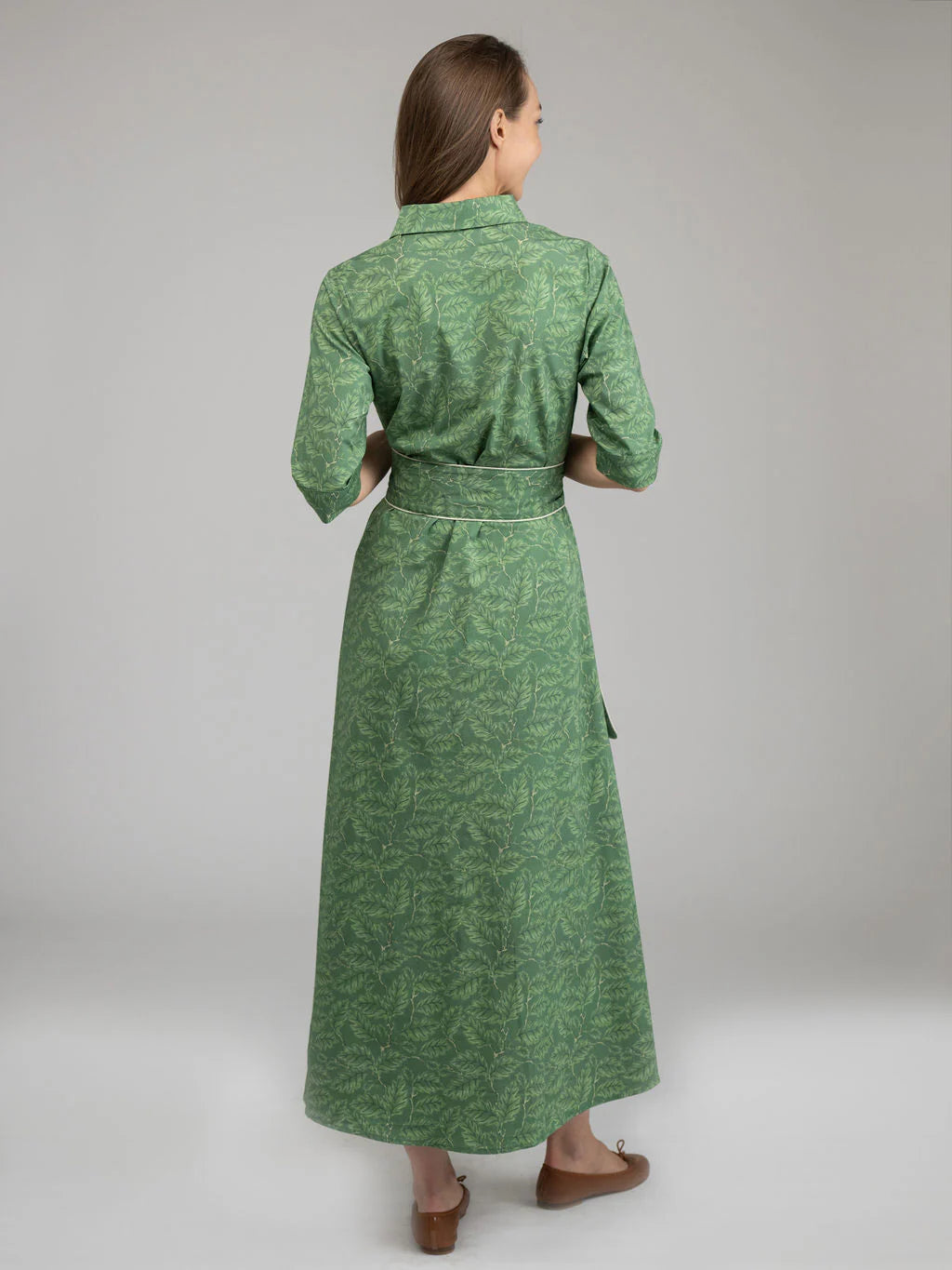TRUNK SHOW- Eloise Maxi Dress in green foliage by Beau & Ro