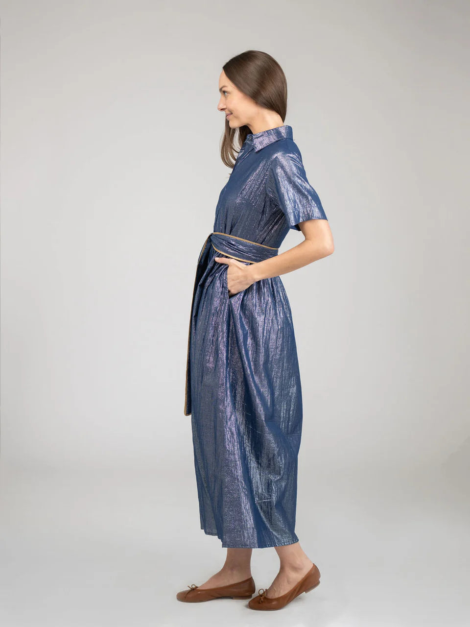 TRUNK SHOW- The Elle Maxi Dress in Navy Shine by Beau & Ro