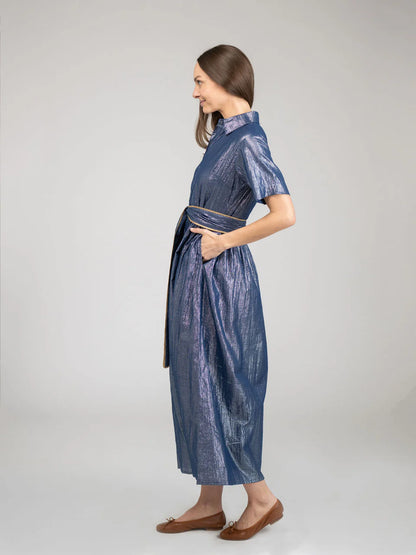 TRUNK SHOW- The Elle Maxi Dress in Navy Shine by Beau & Ro