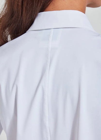 Connie Slim Button Down Blouse in white by Lysse
