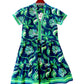 Alison Short Sleeve Dress in jungle vine navy/green by LA Plage