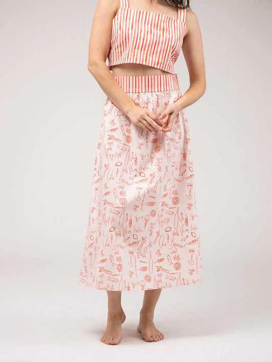 Markey Rome Skirt in red by Beau & Ro