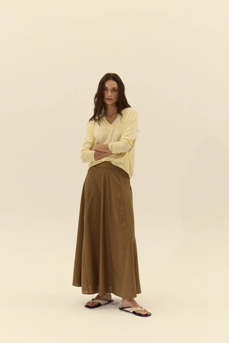 Clouet Skirt in toast by Deluc