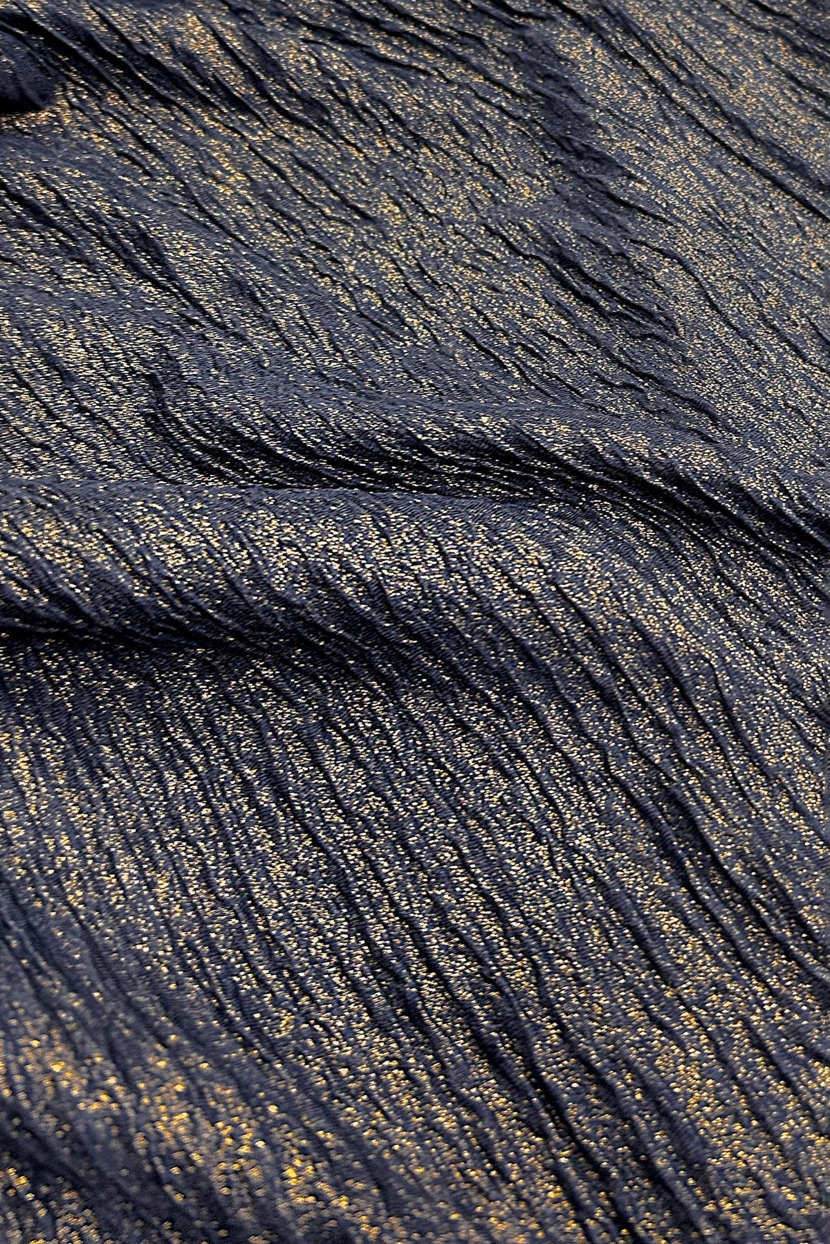 Drape Neck Dress in navy gold by Current Air