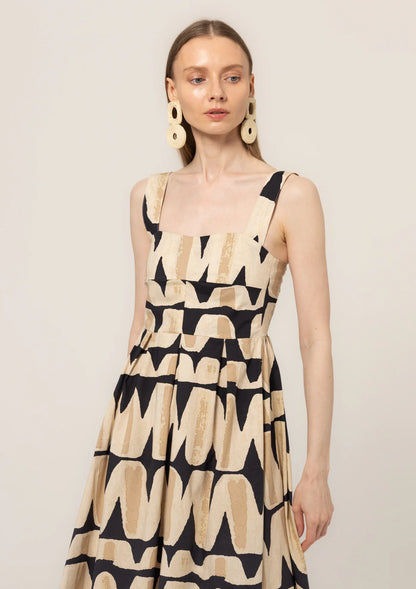 Janie Dress in black vista by Bel Kazan