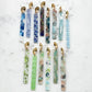 Acrylic Bar on Round Hammered Post Earring in blue ombre by Virtue