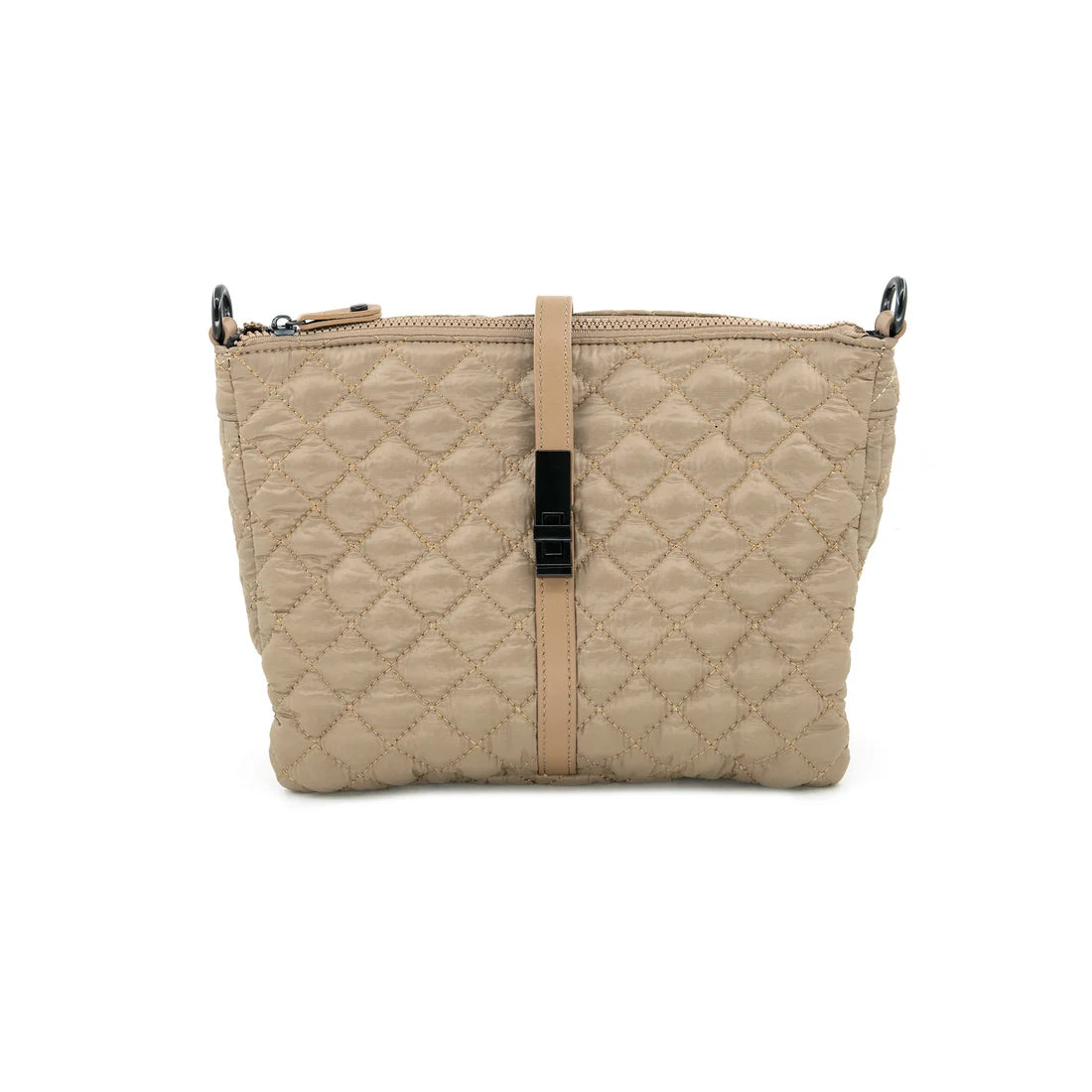 Rose Quilted Bag in mocha by BC Bags