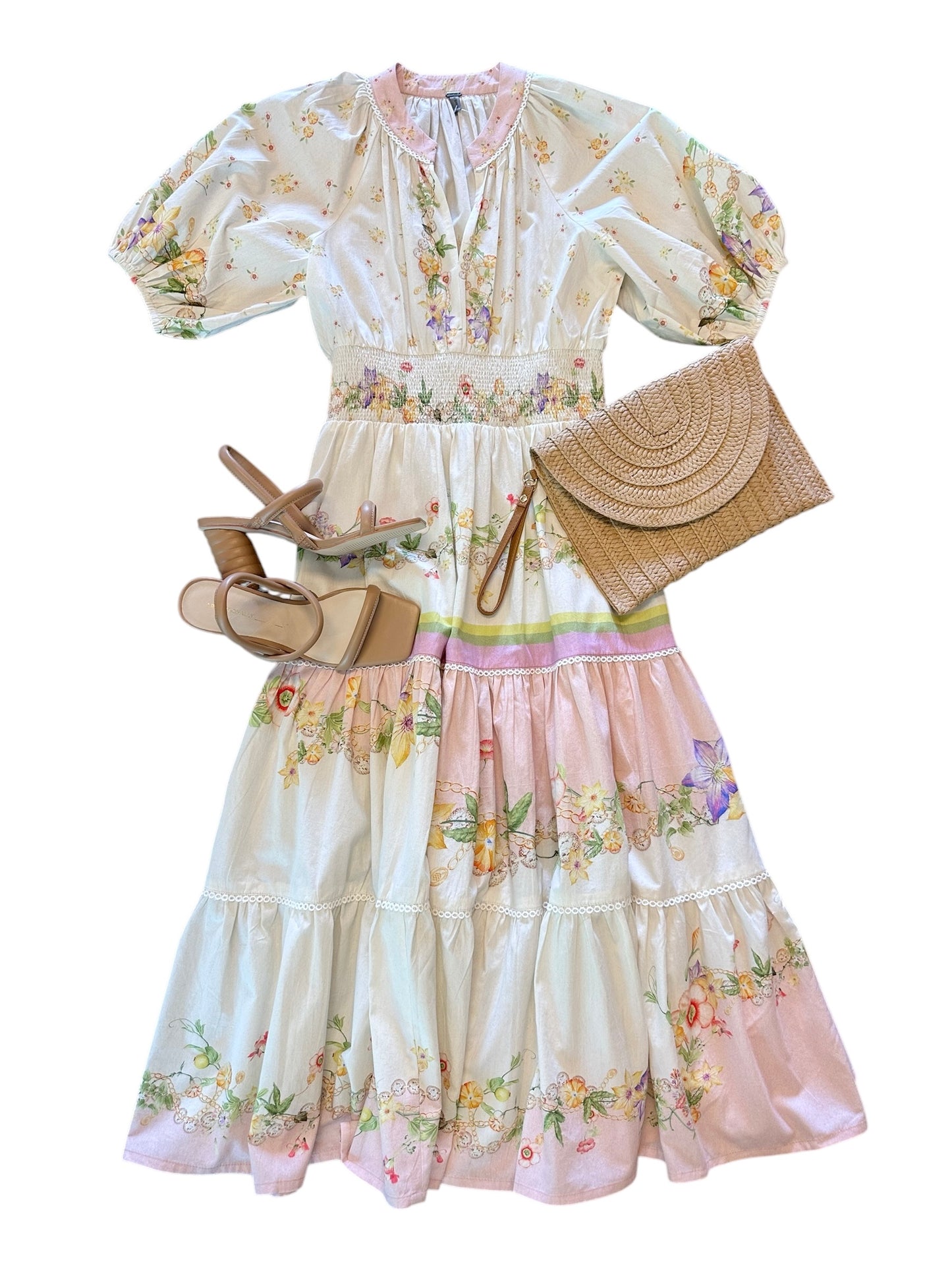Lilyana Midi Dress in off white by Blank