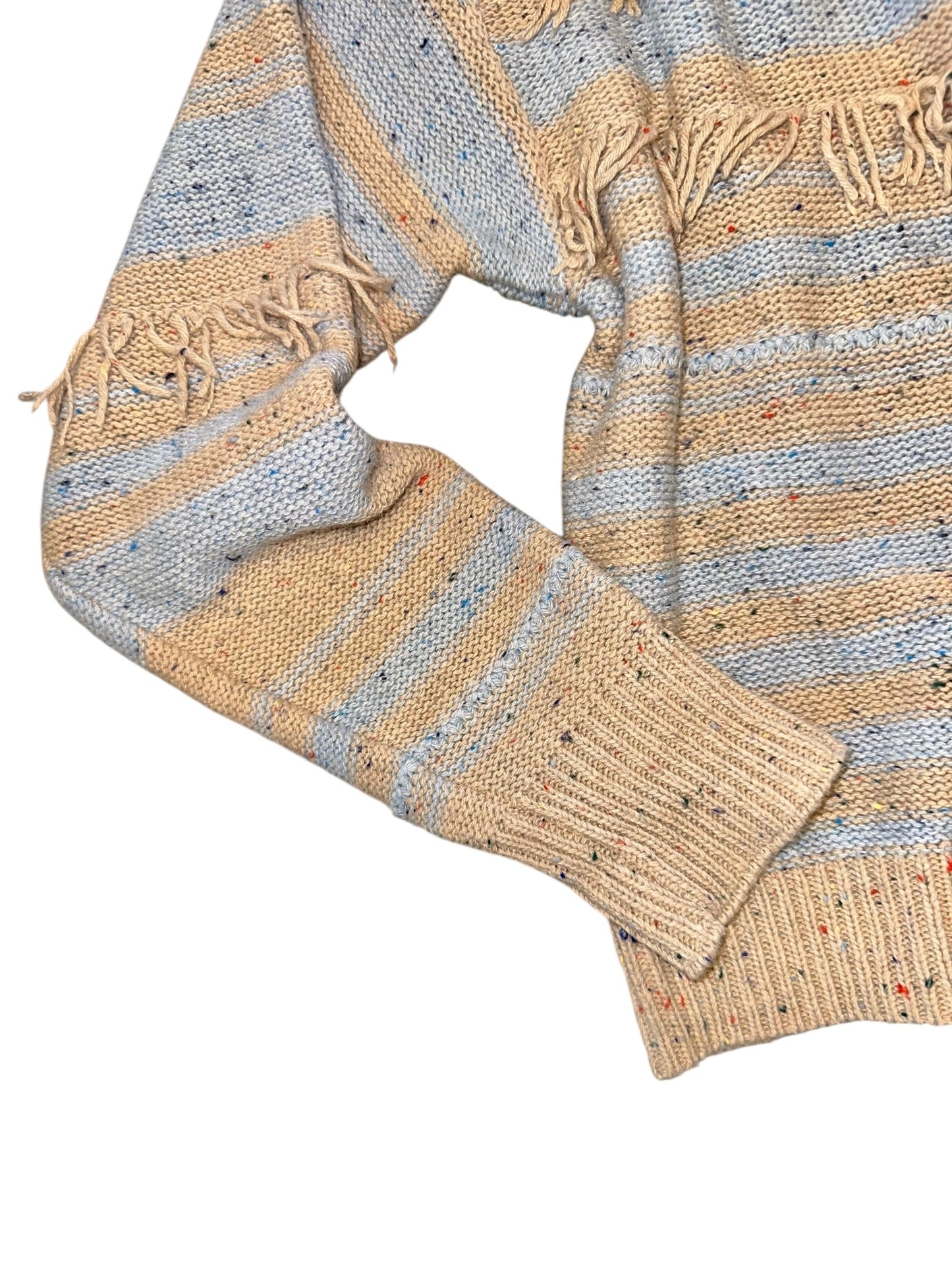 Cassidy Fringe Sweater in oatmeal/denim by Dylan