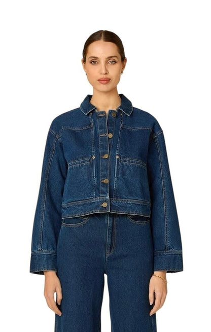 Clarke Jacket in dark denim by Cleobella