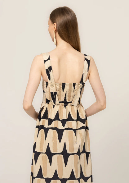 Janie Dress in black vista by Bel Kazan