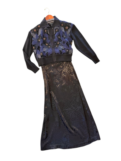 Galicia Lace Front Cardigan in black by Conditions Apply