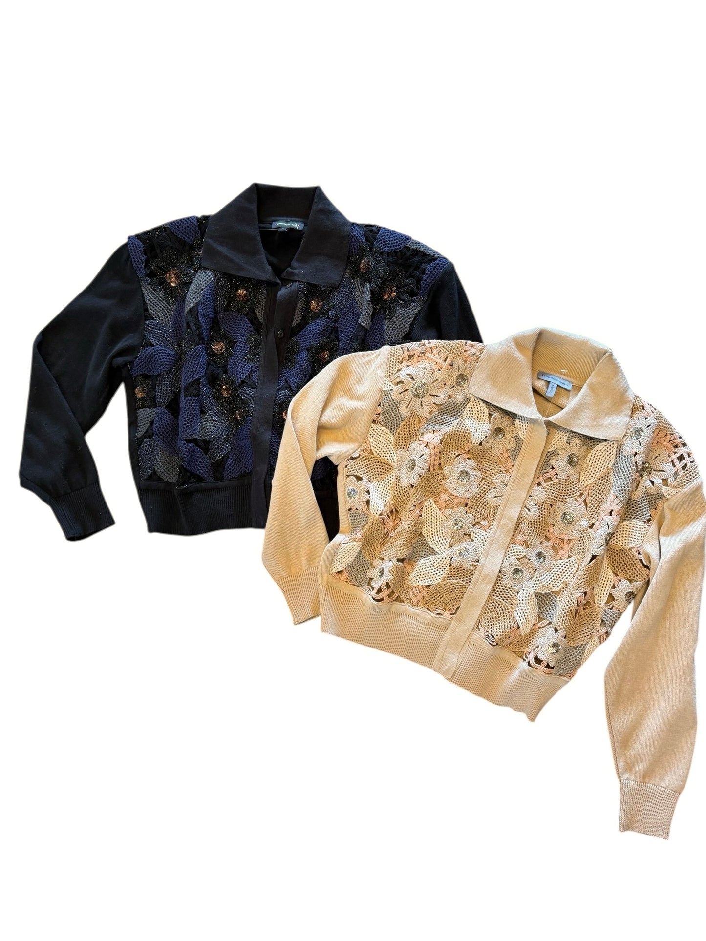 Galicia Lace Front Cardigan in black by Conditions Apply