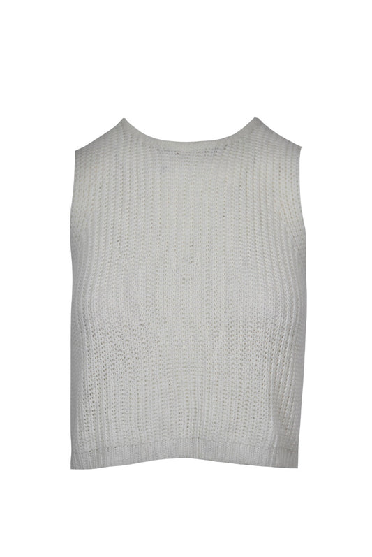 Kida Knit Tank in white by Lucy Paris