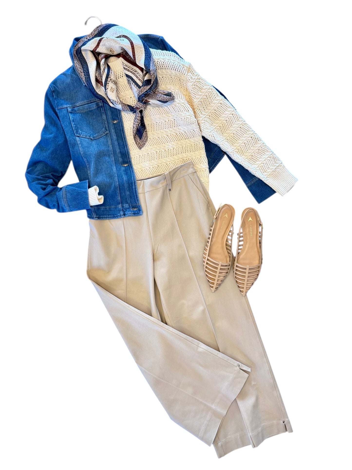 Miranda Straight Leg Trouser in khaki by Lysse