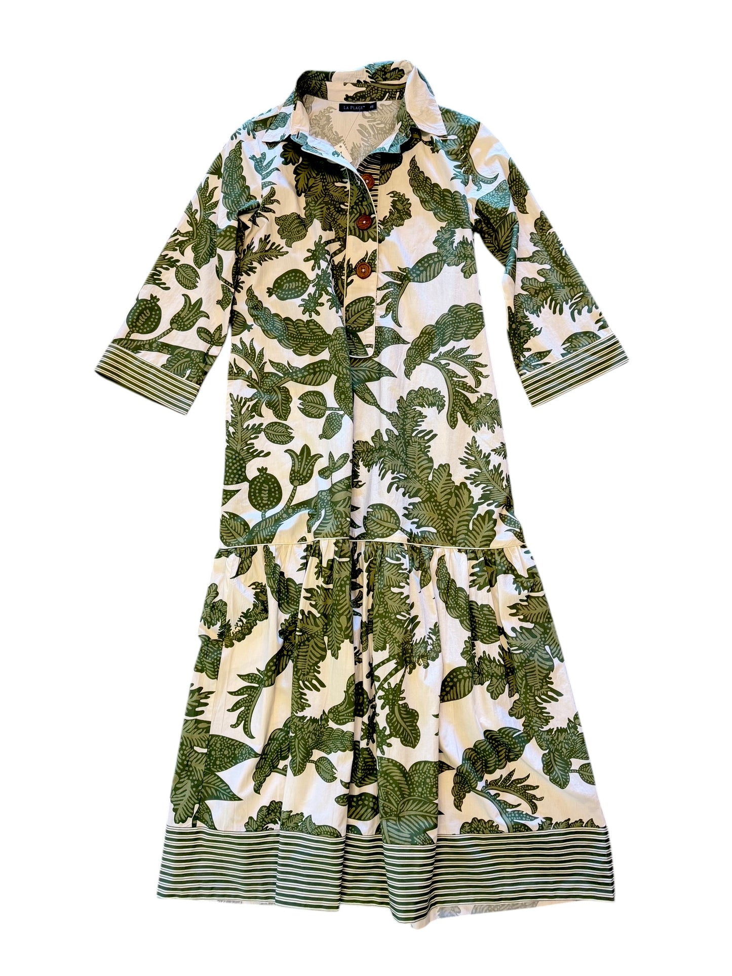 Town Maxi Dress in bali floral pesto by La Plage