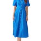Tasha Poplin Midi Dress in tranquil blue by Greylin