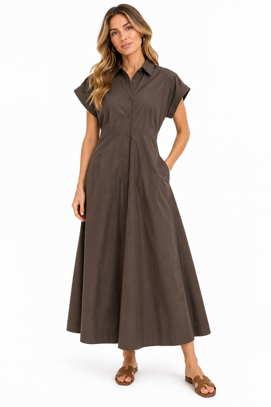 Celine Dress in espresso by Fraiche