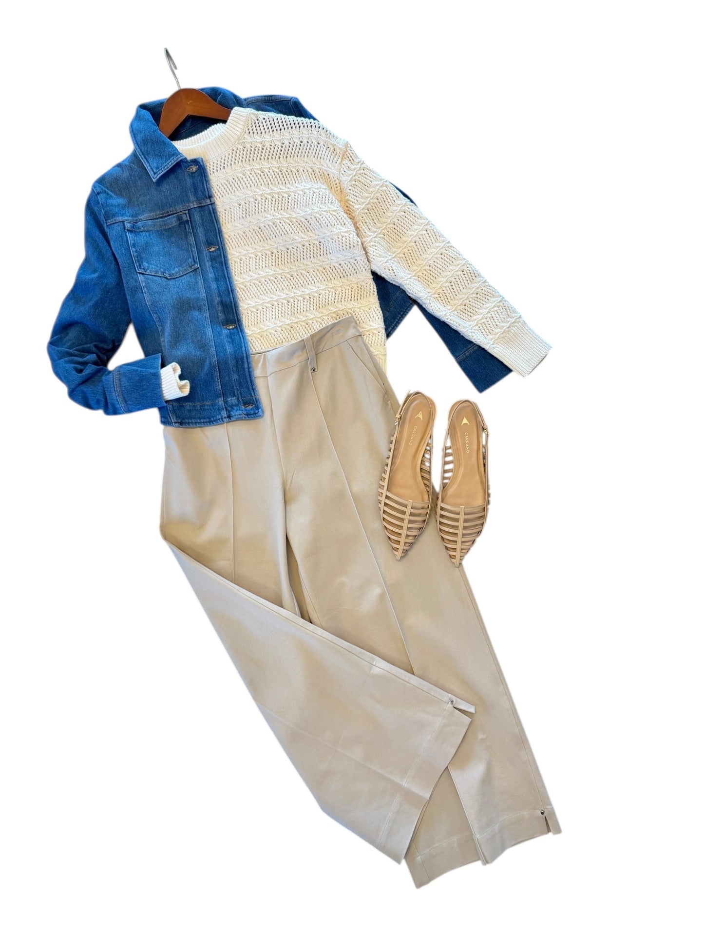 Miranda Straight Leg Trouser in khaki by Lysse